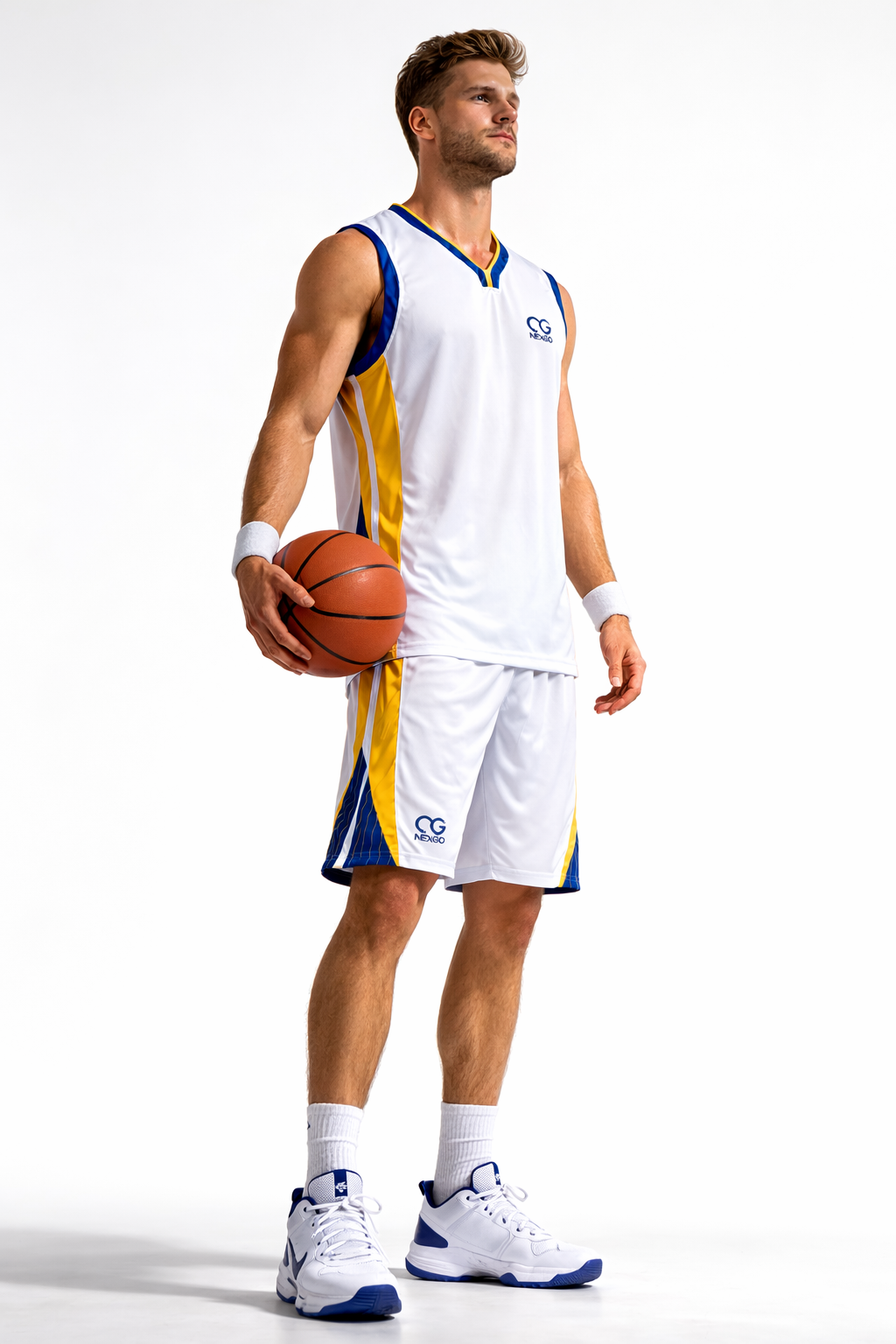 Basketball Tshirt White 5